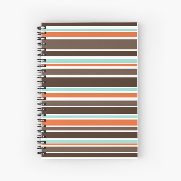 Robin colored stripes Spiral Notebook