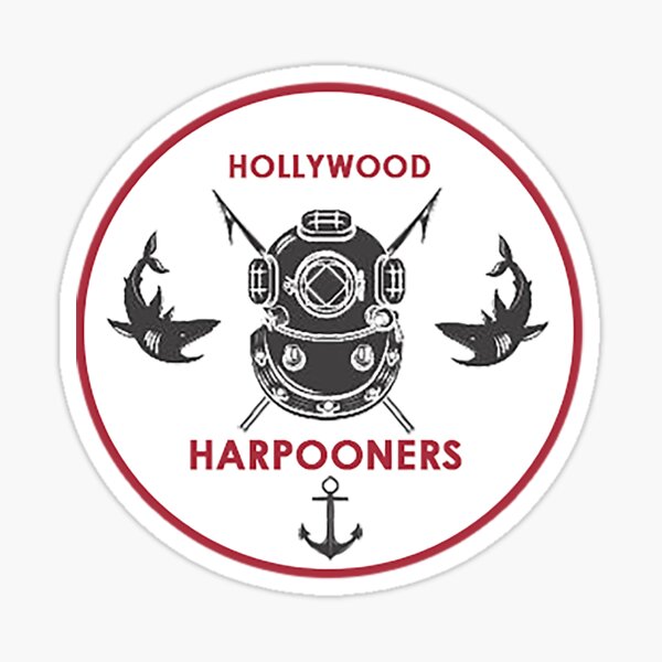 Hollywood Harpooners Minor League Logo (Los Angeles Whalers Affiliate) Sticker