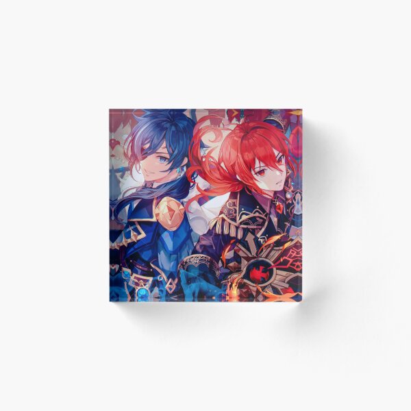 Item preview, Diluc & Kaeya - Fire & Ice | Genshin Impact  designed and sold by Reigill.