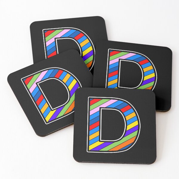 Item preview, Letter D (striped) designed and sold by artfulnotebook.