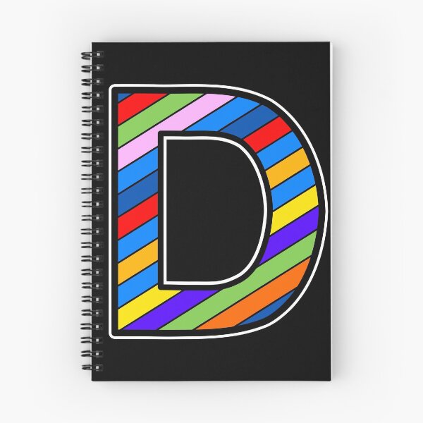 Item preview, Letter D (striped) designed and sold by artfulnotebook.