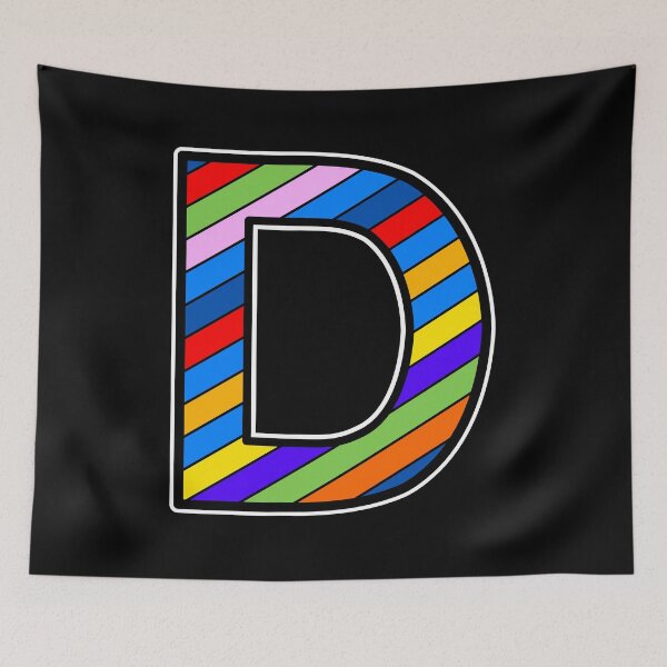 Item preview, Letter D (striped) designed and sold by artfulnotebook.