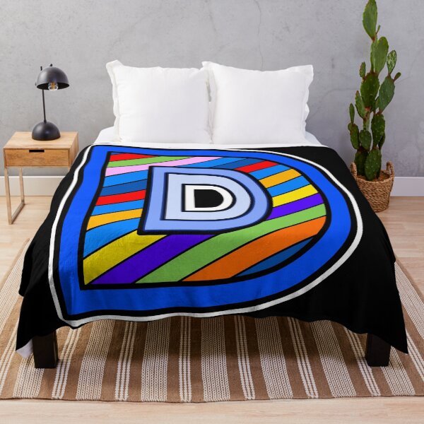 Item preview, Letter D (striped and set in blue) designed and sold by artfulnotebook.