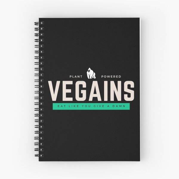 Item preview, VEGAINS BLACK BACKGROUND, Vegan Gym Gorilla Bodybuilding designed and sold by KindnessKawaii.