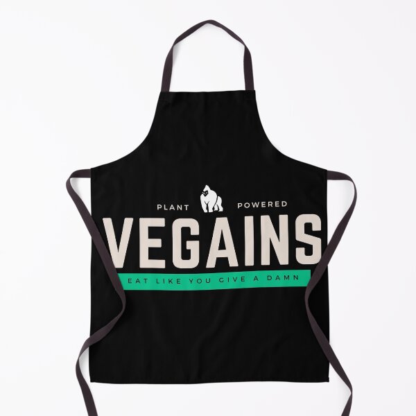 Item preview, VEGAINS BLACK BACKGROUND, Vegan Gym Gorilla Bodybuilding designed and sold by KindnessKawaii.