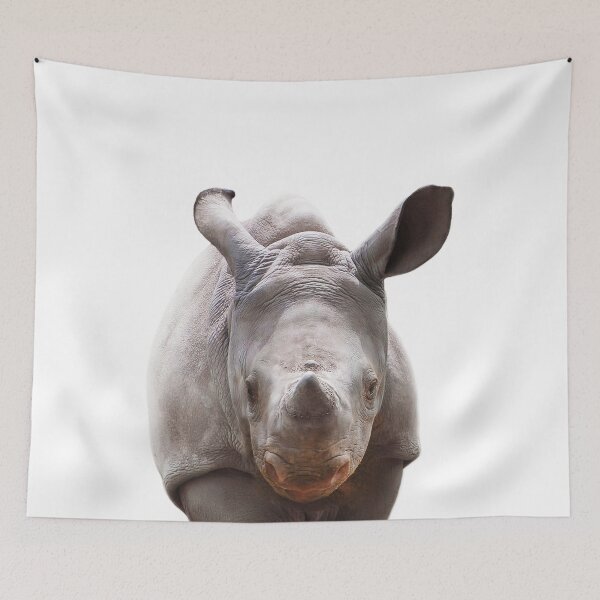 Item preview, Baby Rhino Art Print by Zouzounio Art designed and sold by zouzounioart.