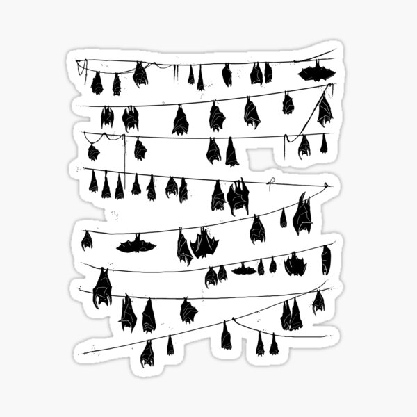 Bat Stripes Sticker