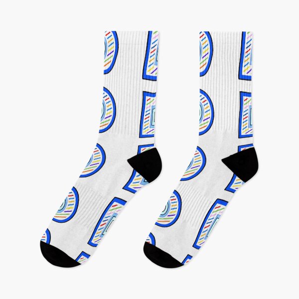Item preview, Letter D (white, striped, and set in blue) designed and sold by artfulnotebook.