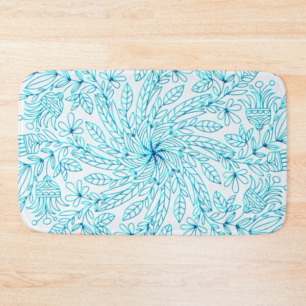 Artikelvorschau, Blaue Blumen und Blätter Mandala entworfen und verkauft von kansaikate.