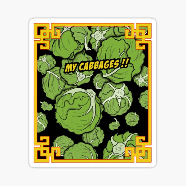 My Cabbages, All The Precious Cabbages Sticker