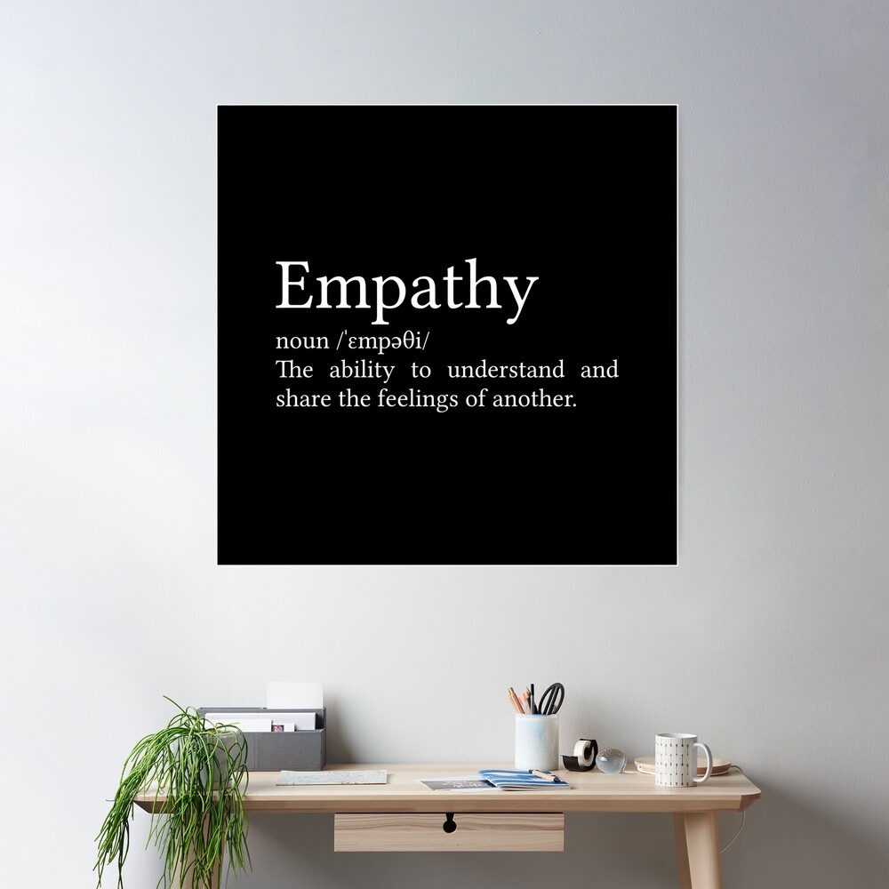 Empathy Definition Poster Wall Art Empathy Definition Feelings 