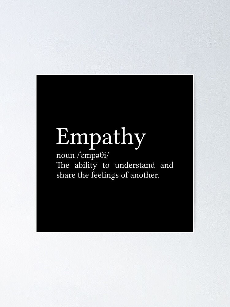 Empathy Definition Poster Wall Art Empathy Definition Feelings 