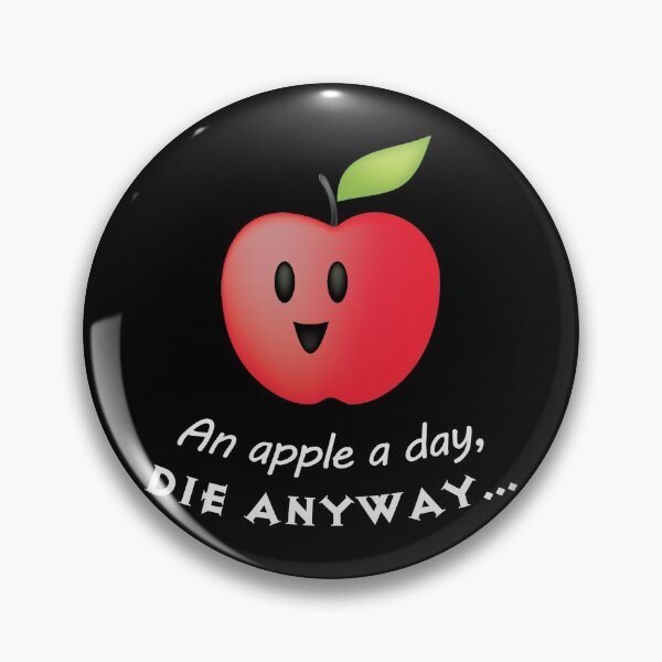 Item preview, An Apple a Day - Cute Nihilistic Cartoon Apple designed and sold by PKHalford.