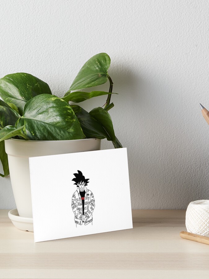 shittily drawn drip goku Art Board Print for Sale by ChotickZ