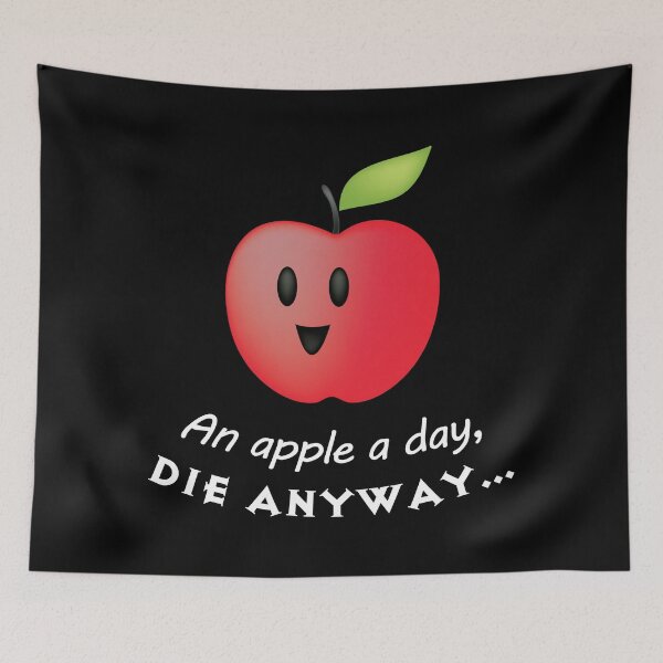 Item preview, An Apple a Day - Cute Nihilistic Cartoon Apple designed and sold by PKHalford.