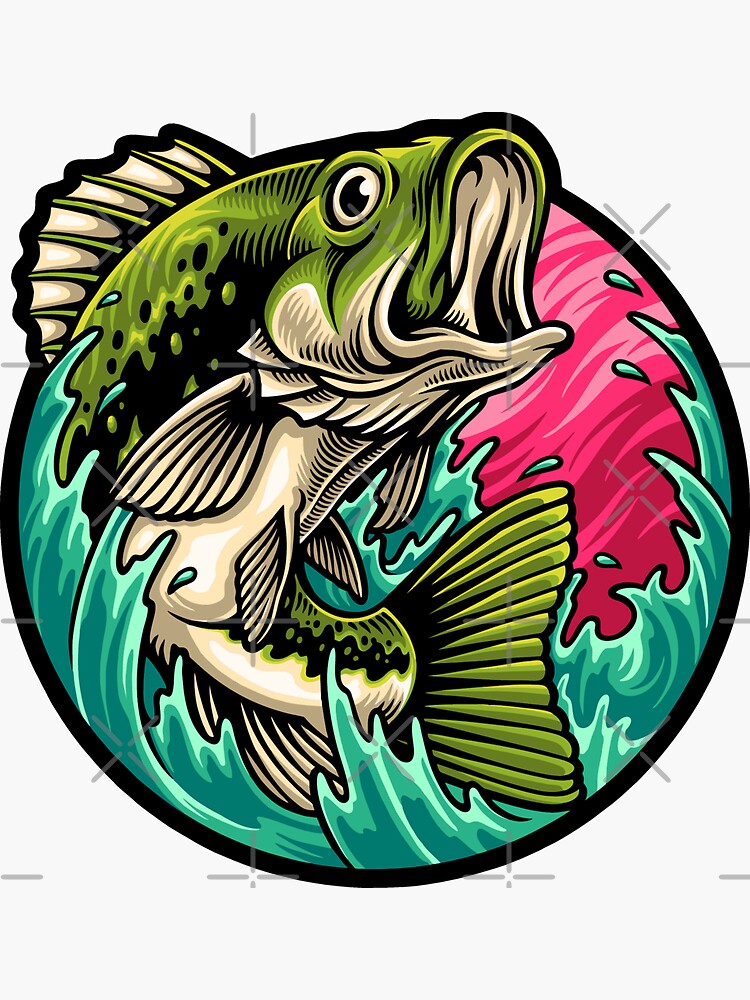 Bass Fishing Sticker -  Singapore