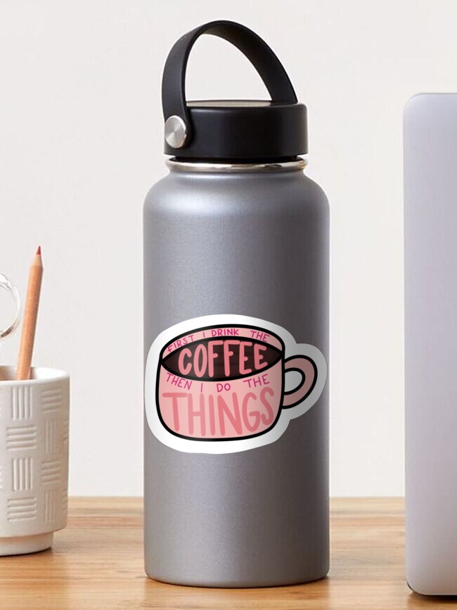 Imagen 1 de 3, Pegatina con la obra Taza de café, diseñada y vendida por BlushRoseCo.