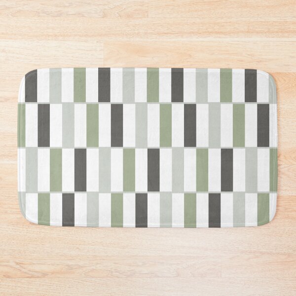 Item preview, Long Blocks Sage Green and White Geometric Pattern designed and sold by kierkegaard.