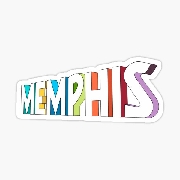 Memphis rainbow Sticker