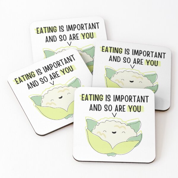Item preview, Cute Cauliflower Eating is Important  designed and sold by ThoughtJumble.