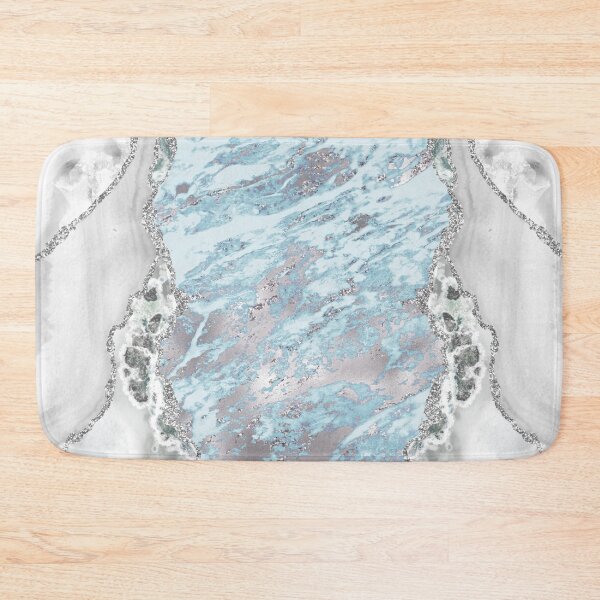 Item preview, Light Blue and silver Granite Abstract Art designed and sold by WOW TeesAndThings.