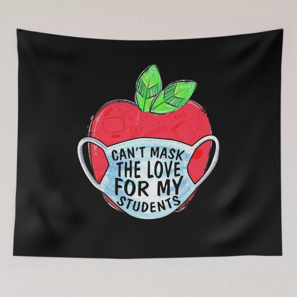 Item preview, Can't Mask My Love Of Teaching Back To School Teacher Apple Quarantined 2020 designed and sold by BaseStore.