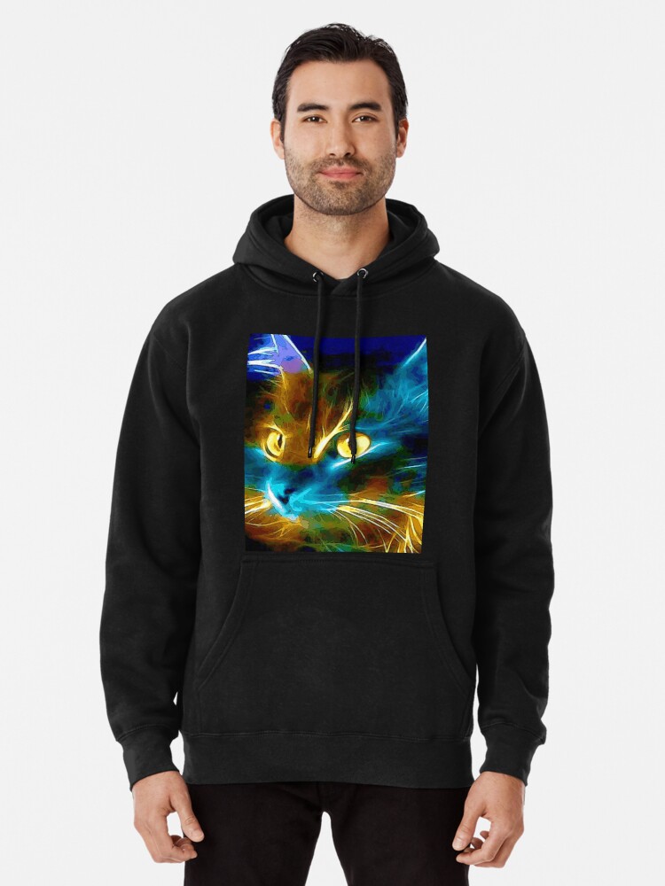 neon cat hoodie