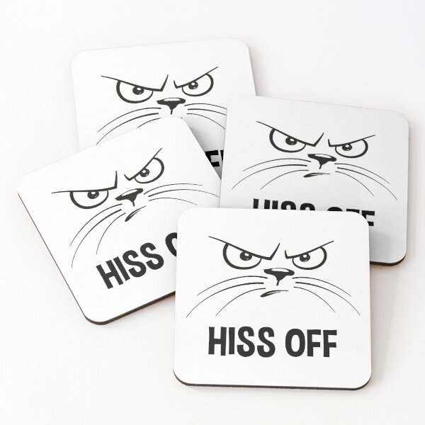 Item preview, Hiss Off Piss Off Funny Angry Cat designed and sold by Cat Lady Designs.
