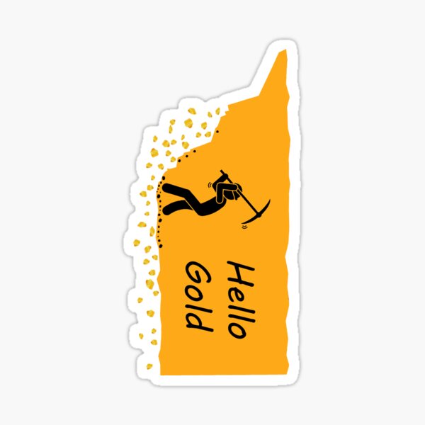 Hello Gold! Sticker