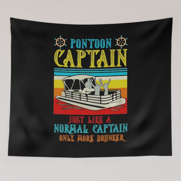 Item preview, Pontoon Captain Just Like A Normal Captain Only More Drunker Vintage Drinking designed and sold by BaseStore.