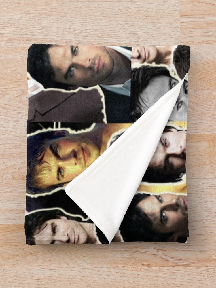 "Ian Somerhalder collage Damon Sagittarius " Throw Blanket for Sale