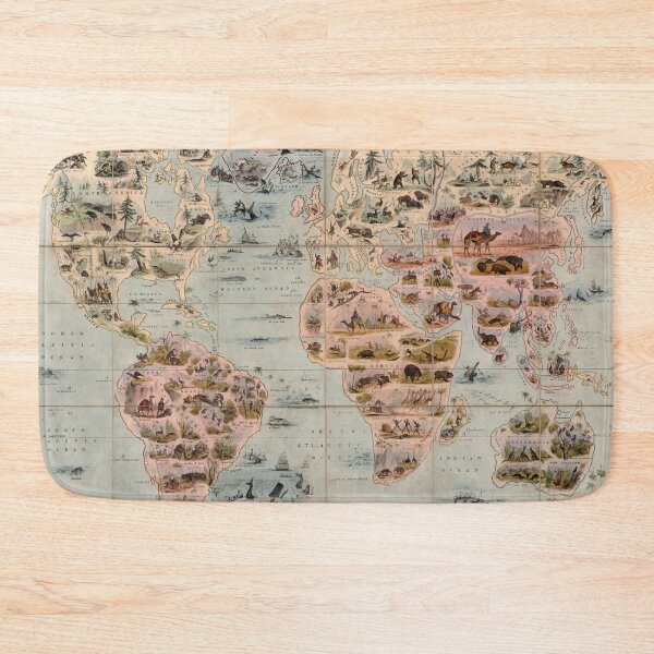 Item preview, Zoological Map of the World in 1844 designed and sold by ganje.