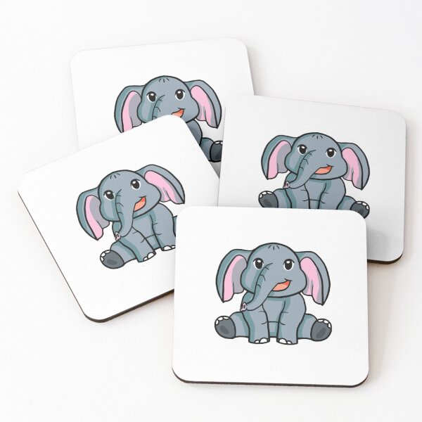Item preview, Cute Chibi Vigor Elephant Sitting Posing  designed and sold by cutebabymissi0n.