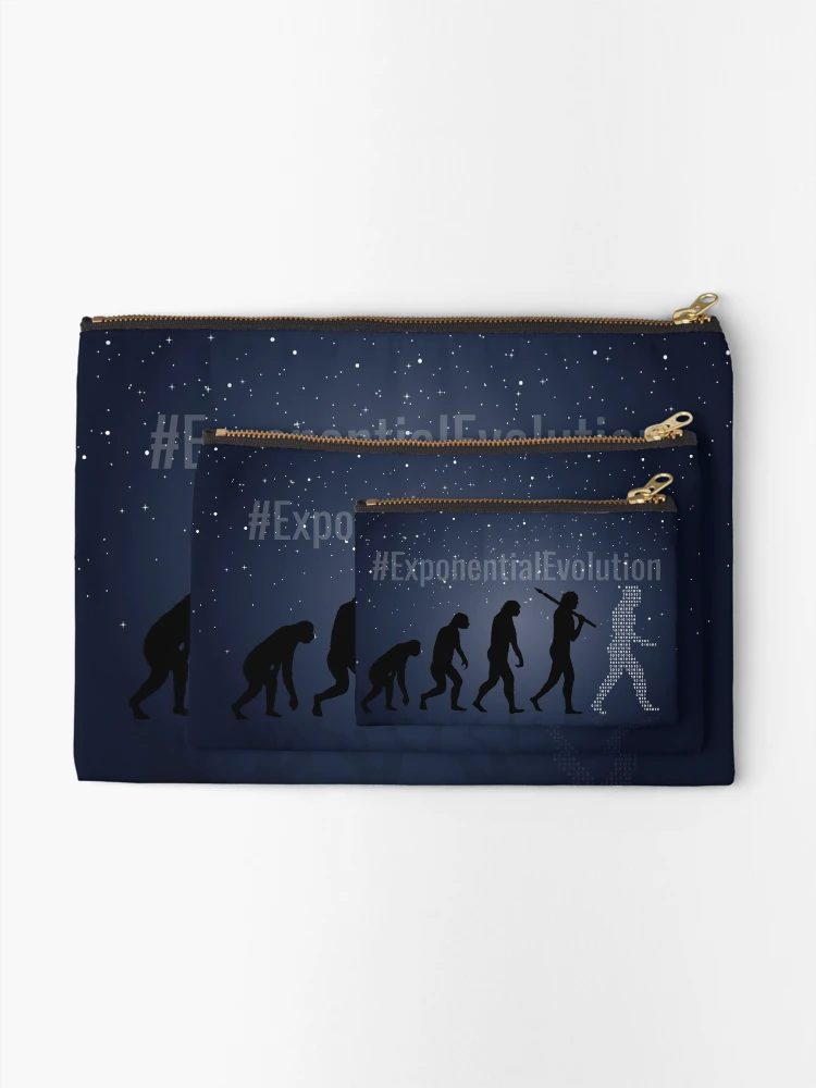 Thumbnail 2 of 4, Zipper Pouch, #ExponentialEvolution designed and sold by EcstadelicNET.