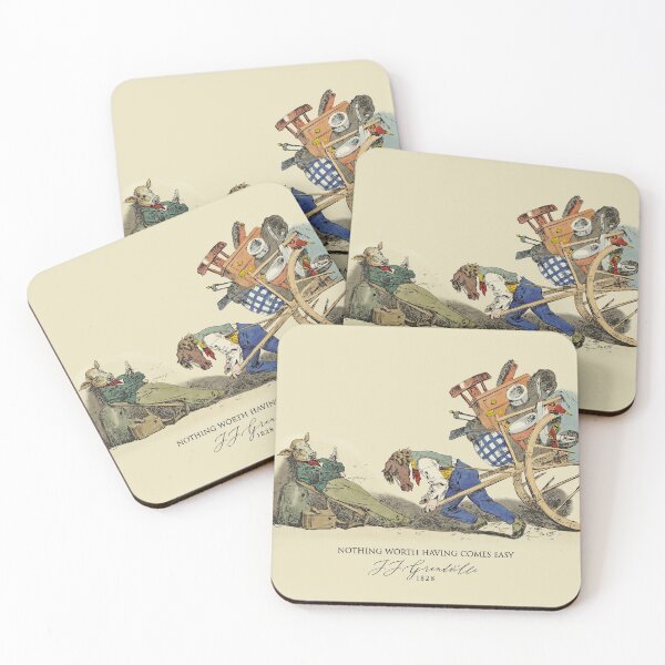 Item preview, J.J. Grandville: Work hard, achieve great things. designed and sold by ebrawne.