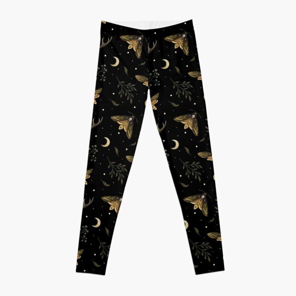 Death Head Moths Night Leggings