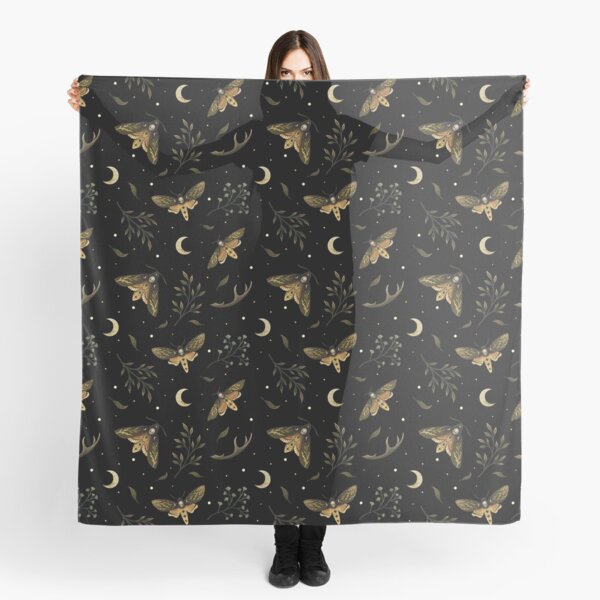 Death Head Moths Night Scarf