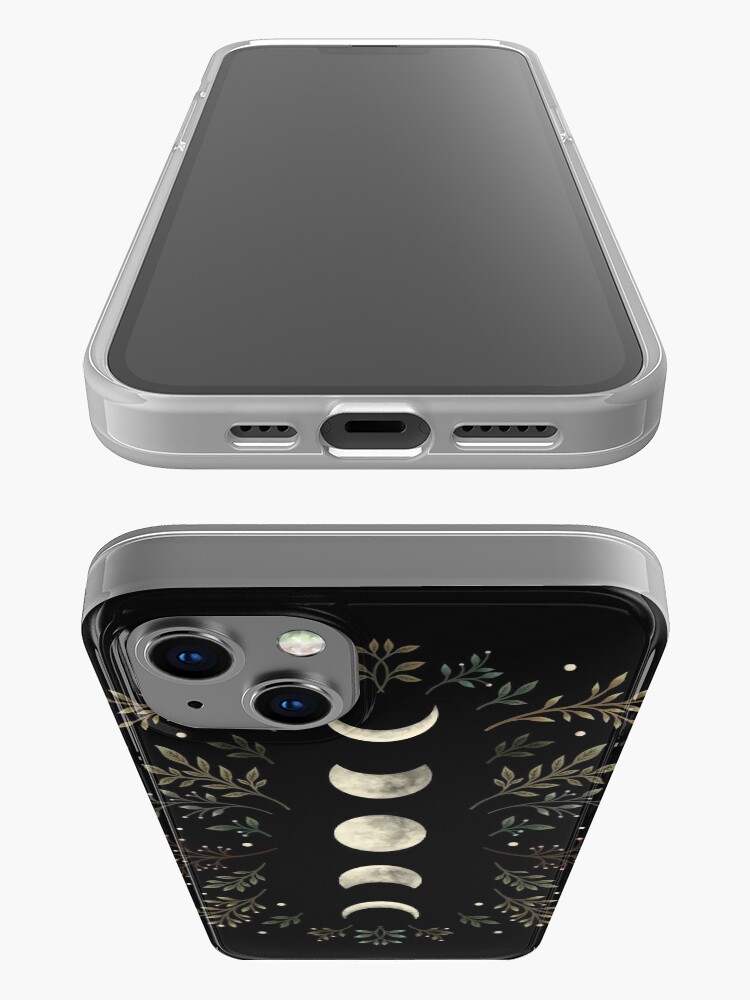 Alternate view of Moonlit Garden-Olive Green iPhone Case