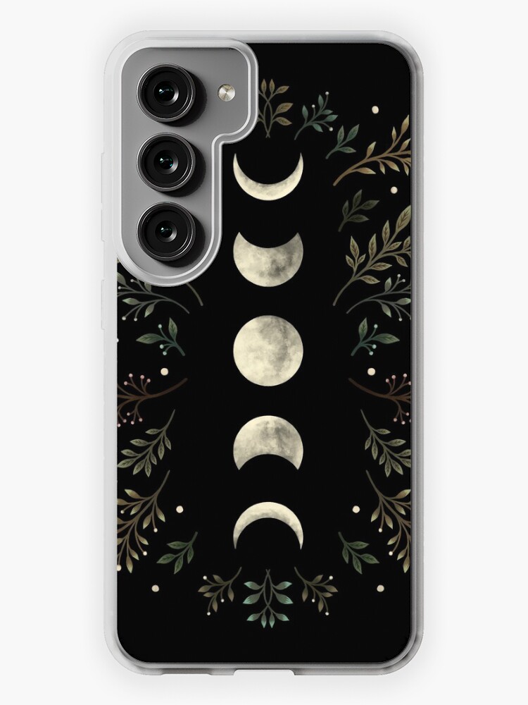 Thumbnail 1 of 4, Samsung Galaxy Phone Case, Moonlit Garden-Olive Green designed and sold by episodicDrawing.