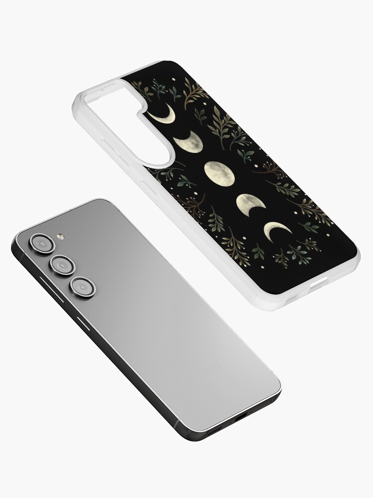 Thumbnail 2 of 4, Samsung Galaxy Phone Case, Moonlit Garden-Olive Green designed and sold by episodicDrawing.