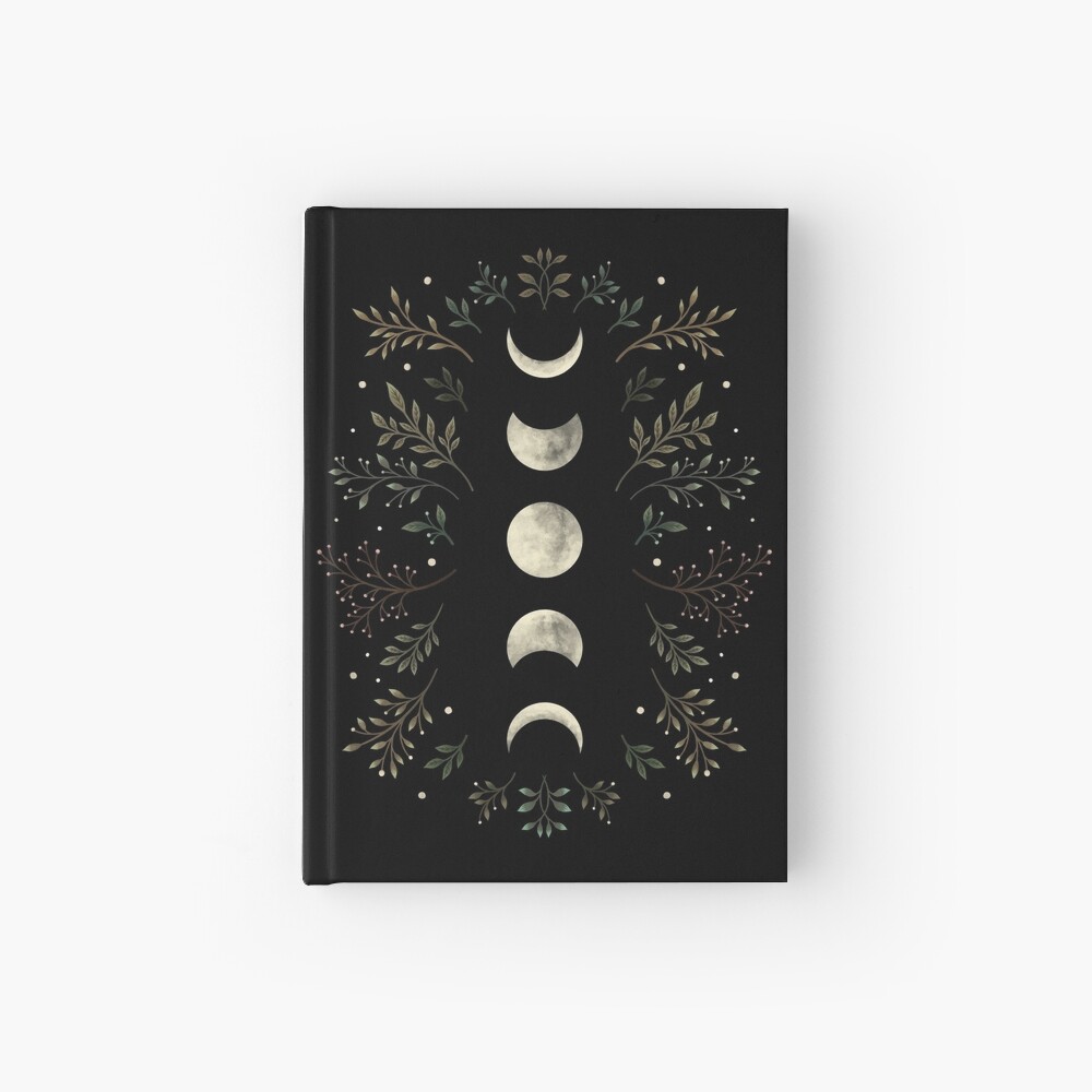 Moonlit Garden-Olive Green Hardcover Journal