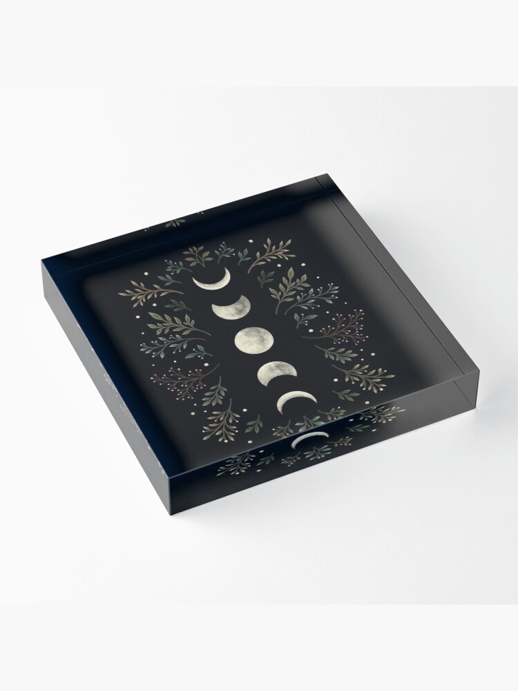 Alternate view of Moonlit Garden-Olive Green Acrylic Block