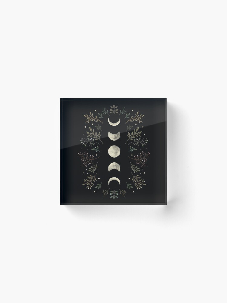 Alternate view of Moonlit Garden-Olive Green Acrylic Block