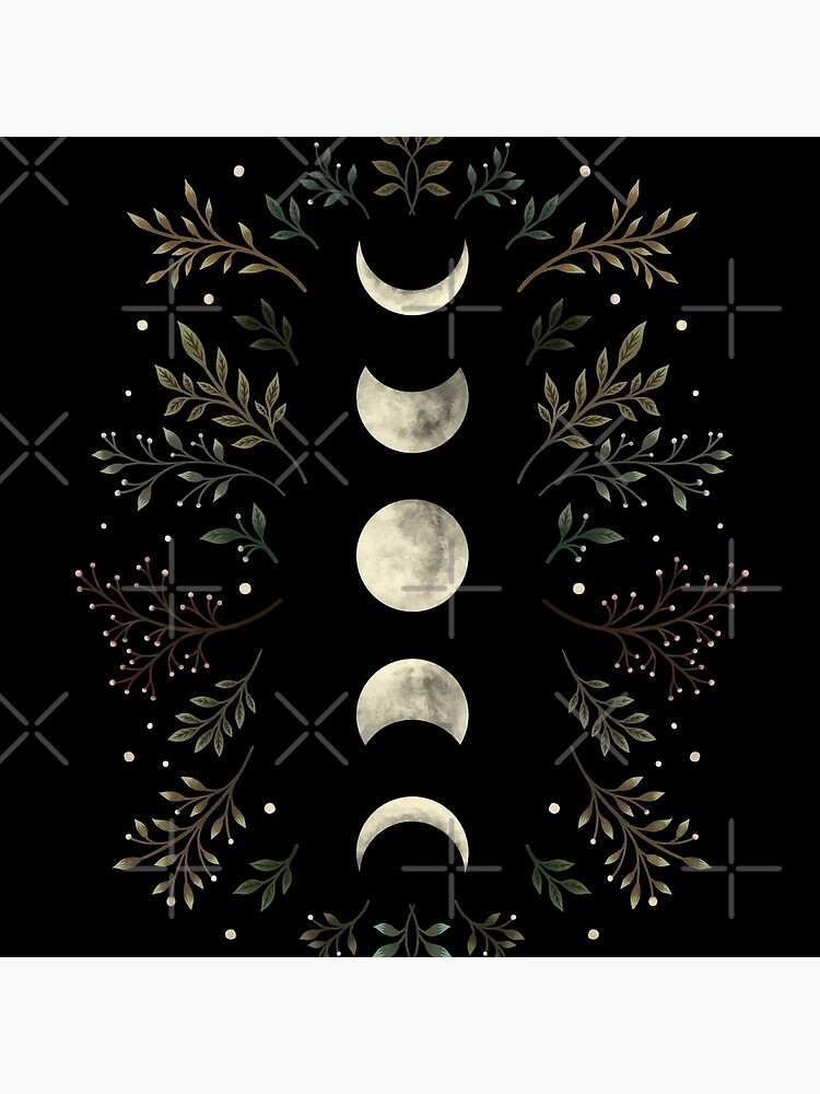 Thumbnail 4 of 4, Pillow, Moonlit Garden-Olive Green designed and sold by episodicDrawing.