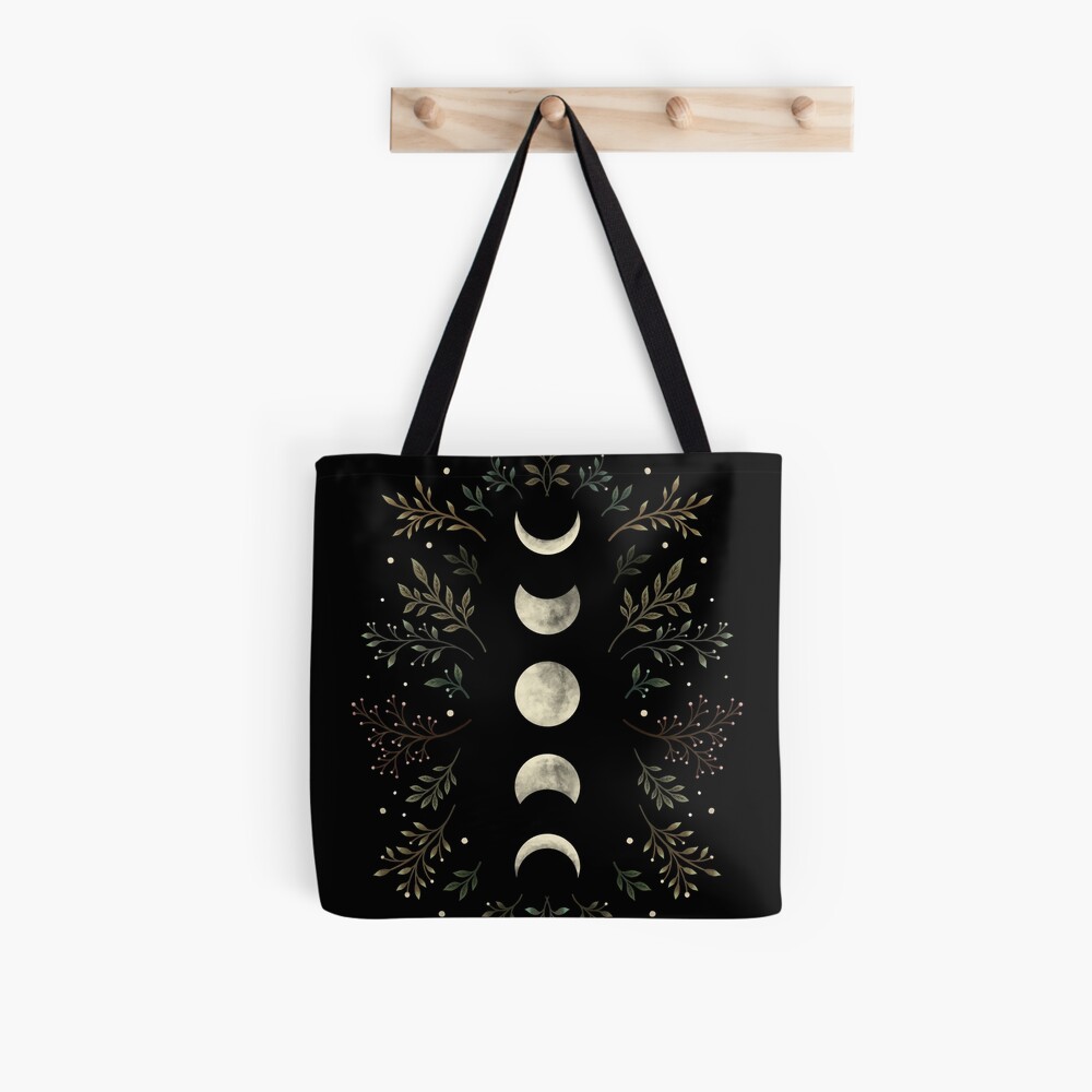 Moonlit Garden-Olive Green Tote Bag