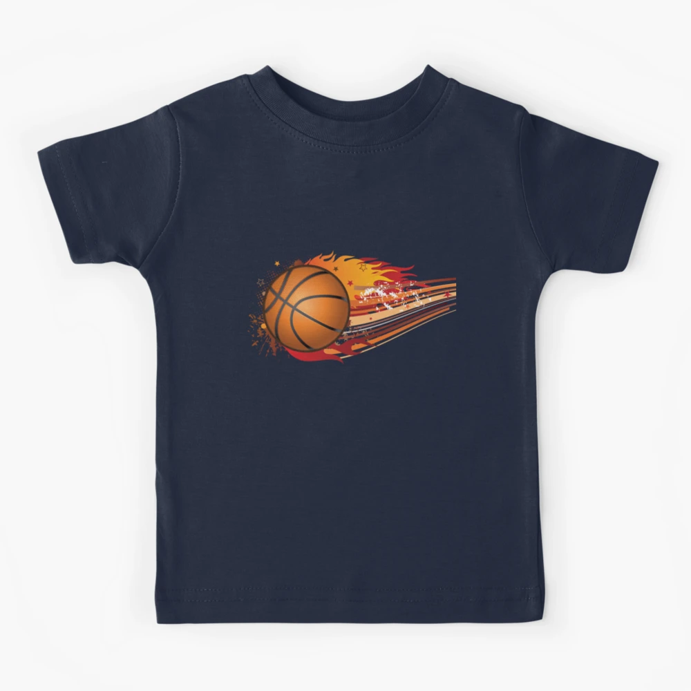 Redbubble in Kids | Sale for by lovingangela T-Shirt Basketball fire\