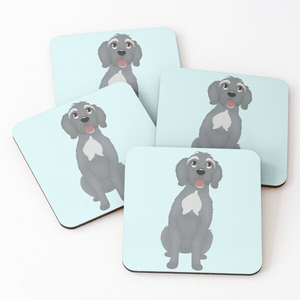 Item preview, Cartoony Aussiedoodle Illustration  designed and sold by pawtraitdreams.