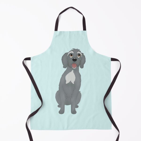 Item preview, Cartoony Aussiedoodle Illustration designed and sold by pawtraitdreams.