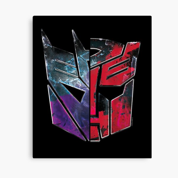 Transformers-War-For-Cybertron-Decepticon-Autobot-Split Canvas Print