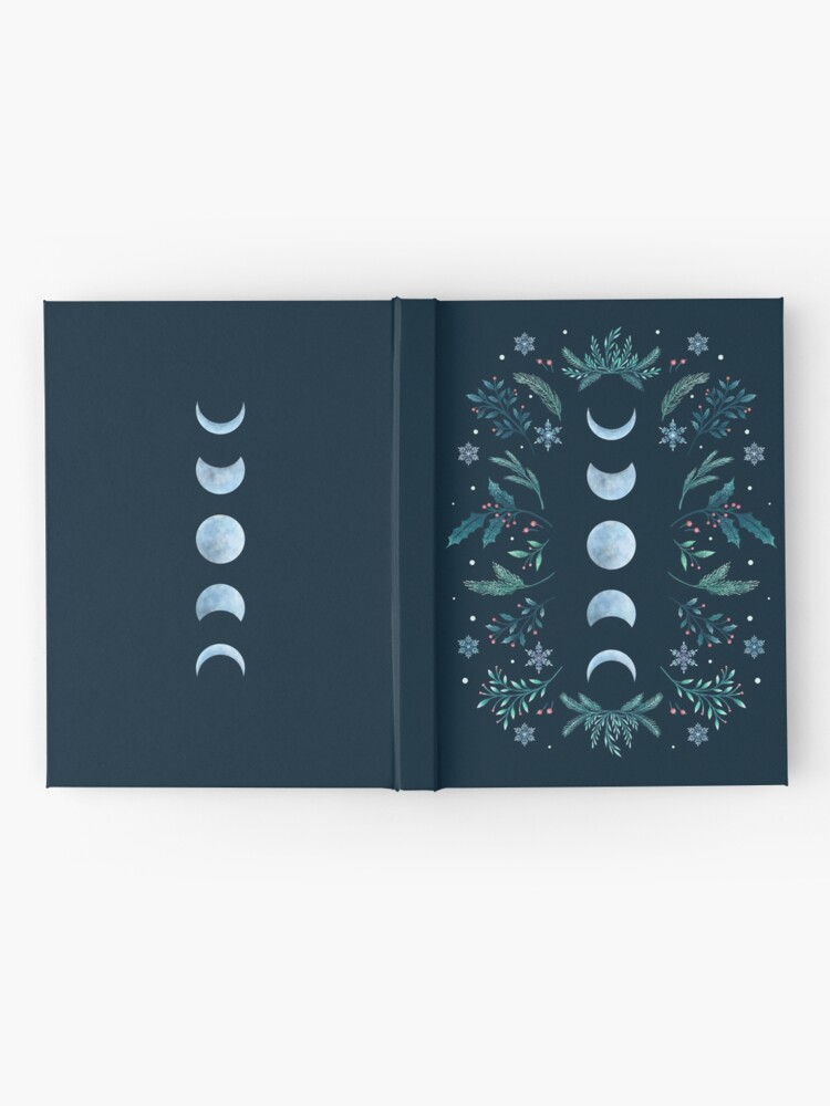 Alternate view of Moonlit Garden-Teal Snow Hardcover Journal